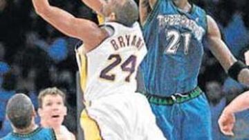 <b>MVP Y MVP. </b>El MVP Garnett nada pudo ante Bryant, real MVP.