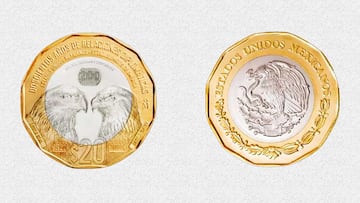 Así es la moneda conmemorativa de 20 pesos mexicanos que vale 13 millones