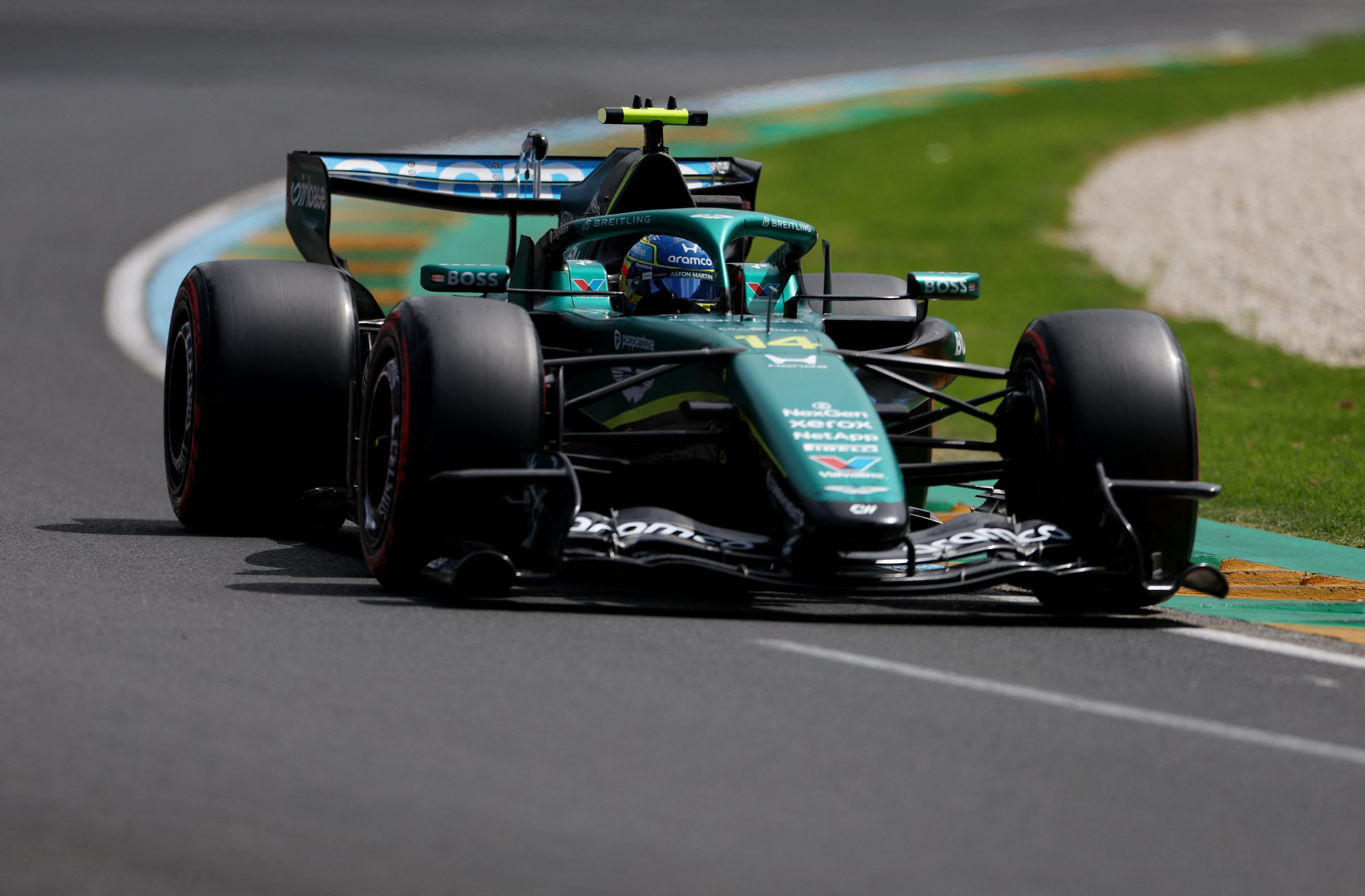 Formula One F1 - Australian Grand Prix - Albert Park Grand Prix Circuit, Melbourne, Australia - March 7, 2026 Aston Martin's Fernando Alonso in action during the third practice session REUTERS/Hollie Adams