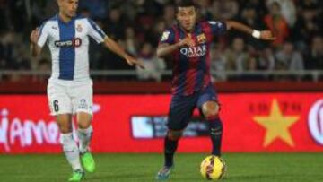 Rafinha, ante el Espanyol.