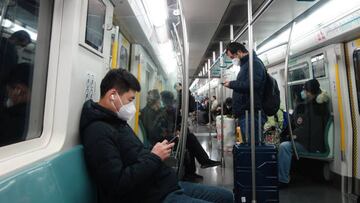 BEIJING, CHINA - DECEMBER 24, 2022 - A few passengers are seen at a subway station in Beijing, China, December 24, 2022. (Photo credit should read CFOTO/Future Publishing via Getty Images)