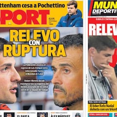 La ruptura entre Luis Enrique y Robert, en las portadas de Barcelona