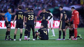 Marcel Ruiz, Jesus Gallardo, Edson Alvarez, Roberto ALvardo, Johan Vasquez of Mexico during the match Mexico National Team Mexico and Japan National team as part International Friendly match at Oakland-Alameda County Coliseum, on September 06 2025, in Oakland, California, United States.
