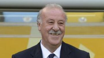 Vicente del Bosque, durante un encuentro con la selecci&oacute;n. 