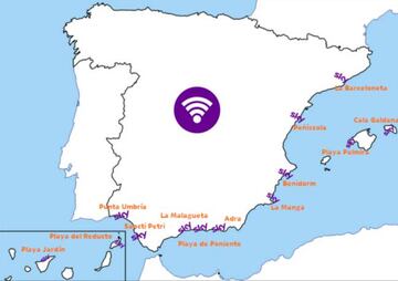 Las playas e islas de Espa&ntilde;a con WiFi 