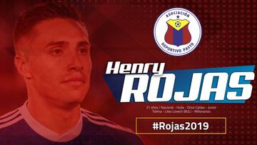 Henry Rojas selló su fichaje con el Deportivo Pasto tras haber jugador tres temporadas con Millonarios