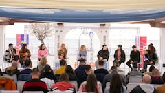BENIDORM, SPAIN - JANUARY 24: A general view during a press conference ahead of the semifinals and final of the Benidorm Fest at Mirador del Castillo on January 24, 2022 in Benidorm, Spain.  The Benidorm Fest will take place on January 26, 27 and 29 in Benidorm (Alicante). This festival is the Spanish pre-selection for Eurovision 2022.  (Photo by Manuel Queimadelos Alonso/Getty Images)