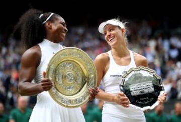 Serena Williams gana la final de Wimbledon de Contra la alemana Angelique Kerber en dos set 7-5 y 6-3