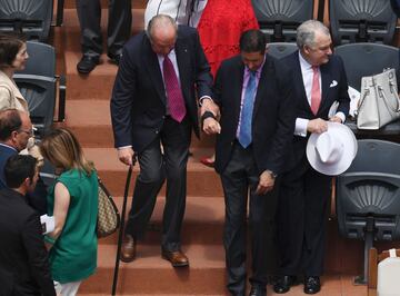 El Rey Juan Carlos I no quiso perderse la final de Roland Garros. 