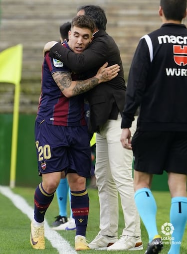 El centrocampista granota nunca se esconde y en esta ocasión sacó a pasear su efectividad a balón parado. Vital para que el Levante siga en la zona destacada de la clasificación.