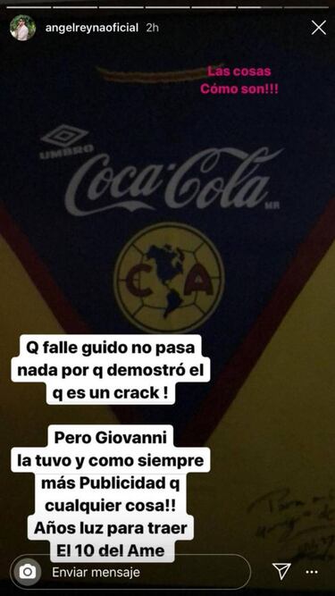 Ángel Reyna: "Giovani es más publicidad que nada"