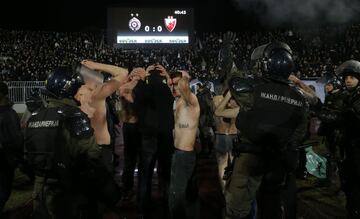 Belgrade derby descends into scenes of bloody violence