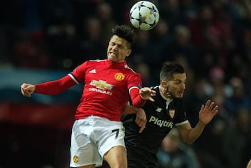 Alexis Sánchez y el Manchester United cayeron por 1-2 en el partido de vuelta de octavos de final ante el Sevilla, y quedó fuera de la Champions League.