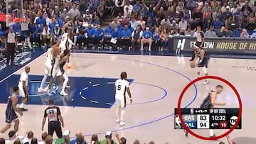 Primer partido de Doncic y ya tenemos para imagen del año: ve a Thompson libre y reacciona así
