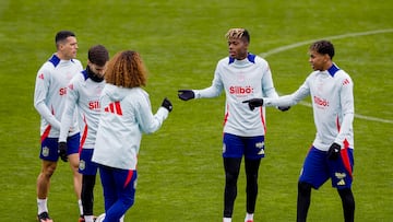 Los internacionales españoles, en el último entrenamiento en Las Rozas.