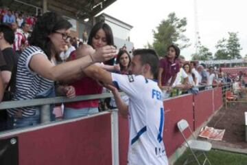 Fernández celebra la victoria de su equipo.