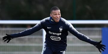 France's forward Kylian Mbappe