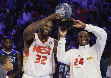 Kobe Bryant y Shaquille O'Neal se reunieron en el All Star 2009, donde compartieron MVP