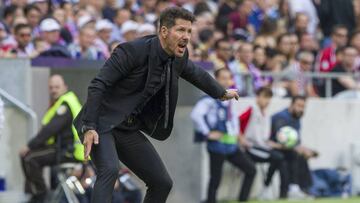 Simeone, en el Atlético-Espanyol