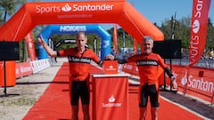 Abel Ant&oacute;n y Mart&iacute;n Fiz, trasd participar en el Santander Desaf&iacute;o solidario del Duatl&oacute;n Villa de Madrid.