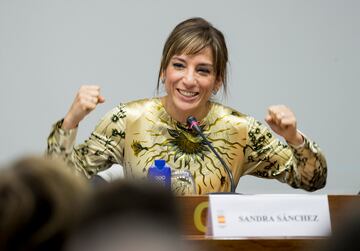 Sandra Sánchez, durante su intervención.