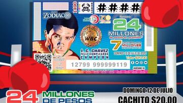 Lotería Nacional crea cachito de Julio César Chávez