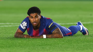 Marcus Rashford, en el partido contra el Atlético.