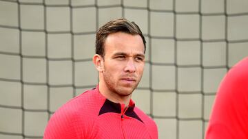 KIRKBY, ENGLAND - SEPTEMBER 29: (THE SUN OUT, THE SUN ON SUNDAY OUT) Arthur Melo of Liverpool during a training session at AXA Training Centre on September 29, 2022 in Kirkby, England. (Photo by Andrew Powell/Liverpool FC via Getty Images)