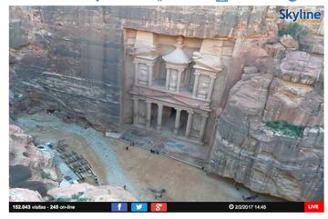 Petra, tesoro de la Humanidad, en directo a trav&eacute;s de esta webcam