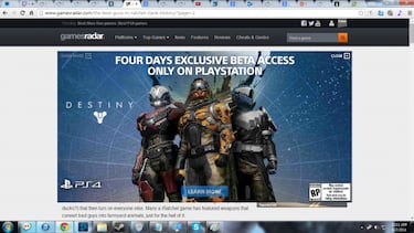 La beta de Destiny, exclusiva de PS4 menos de una semana