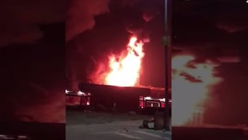 Gran incendio en las obras del Ferrari Land de Port Aventura