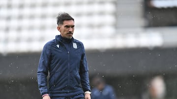 Raúl Guillén, en el Cartagonova al frente del primer equipo.