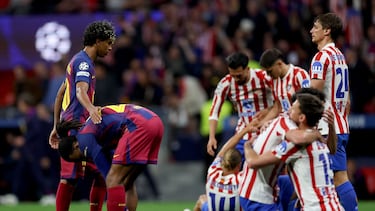 La decepción del Barça contrastó con la alegría del Atlético de Madrid.