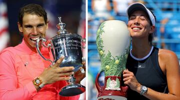 Rafa Nadal y Garbi?e Muguruza de Espa?a.