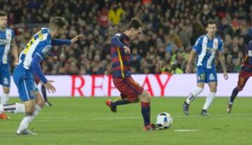 Leo Messi marca el 1-1.