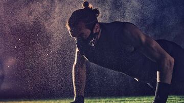 Gareth Bale, del Real Madrid, entrenando con una m&aacute;scara de mejora de rendimiento.