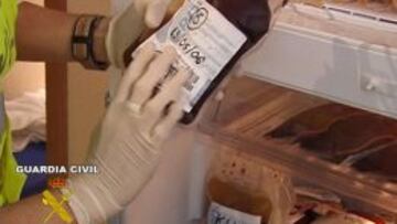 Más de 200 bolsas de sangre fueron incautadas, pero sólo se identificó a 58 ciclistas.