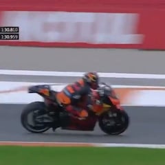 Brutal 'volada' de Álex Márquez durante la Q1 en Cheste