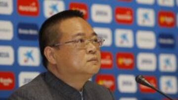 Chen Yansheng, nuevo presidente del Espanyol, en rueda de prensa.