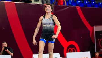 Carla Jaume tras una pelea en el Europeo.