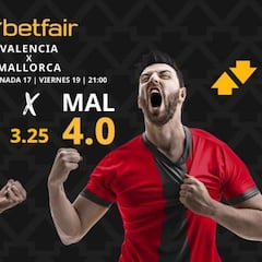 Valencia CF vs. RCD Mallorca: horario, dónde ver, pronósticos y clasificación