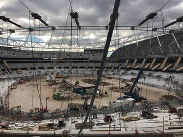 Taking shape, Atlético's new Wanda Metropolitano stadium.