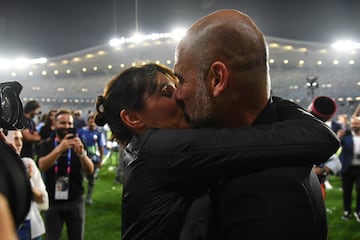 Pep Guardiola, entrenador del Manchester City, en la final de la Champions League.