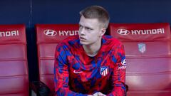 Thomas Vermeeren en el banquillo del Atlético.