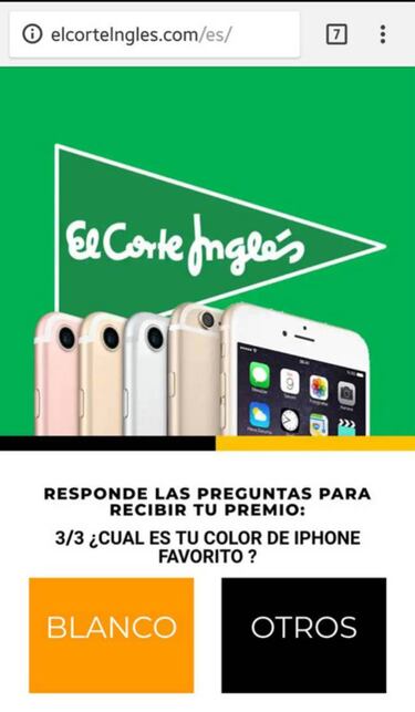 Nueva estafa por WhatsApp: El Corte Inglés NO va a regalar 1.500 iPhone 8