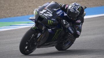 Maverick lidera el test de Jerez y Márquez sólo hace siete vueltas