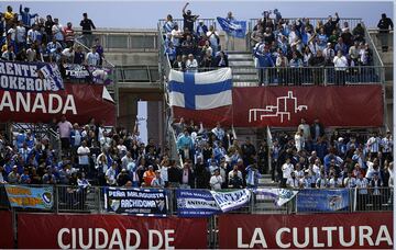 Imagen de un desplazamiento de malaguistas hasta Granada,