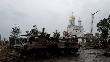 SVIATOHIERSK, UKRAINE - OCTOBER 20: The famous Cave Monastery, known as the Holy Mountains Lavra of the Holy Dormition, is severely damaged following the wave of Russia's missile strikes in Sviatohiersk, Donetsk Oblast, Ukraine on October 20, 2022. (Photo by Wolfgang Schwan/Anadolu Agency via Getty Images)