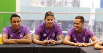 Keylor Navas, James Rodríguez y Lucas Vázquez.