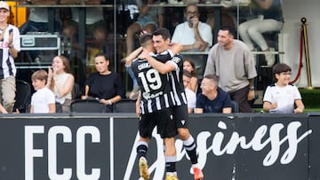 Chiki celebrando su gol ante el Hércules.